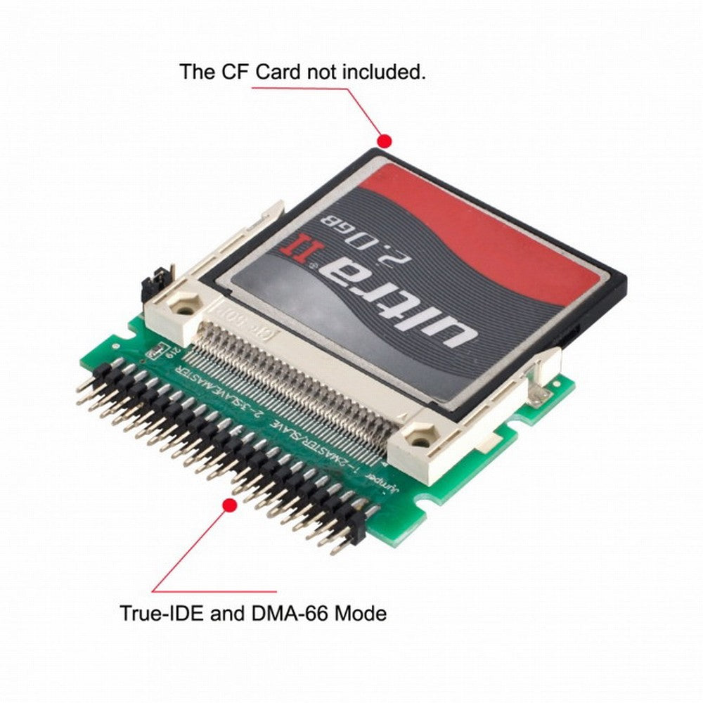 CF Compact Flash Merory Card to Laptop 2.5" 44 Pins Male IDE Hard Disk Drive HDD SSD Adapter EP-030
