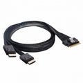 PCI-E Ultraport Slimline SAS Slim 4.0 SFF-8654 8i 74pin to Dual Oculink SFF-8611 Cable 50cm PCI-Express SF-038