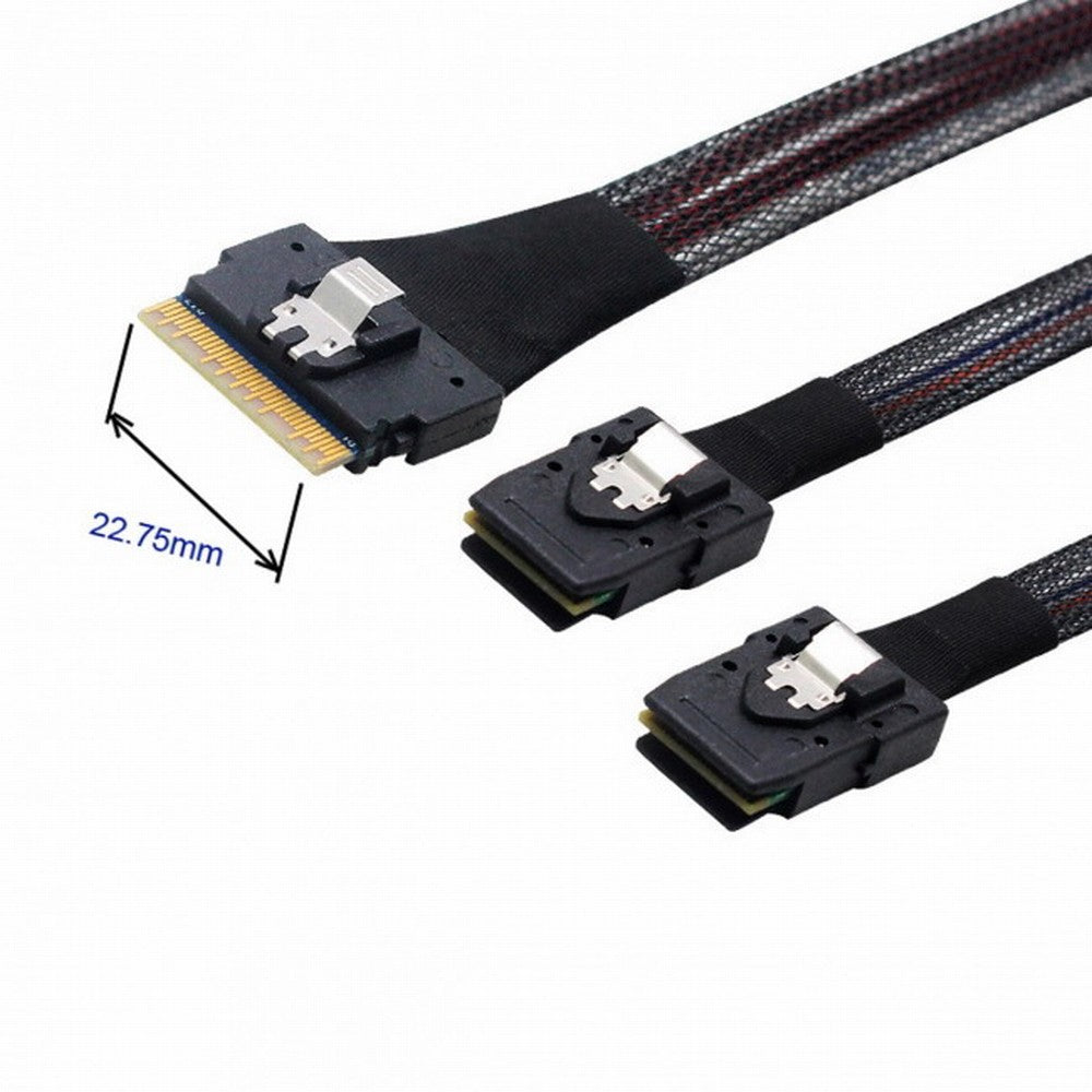 PCI-E Ultraport Slimline SAS Slim 4.0 SFF-8654 8i 74pin to Dual SFF-8087 Mini SAS Cable PCI-Express SF-029