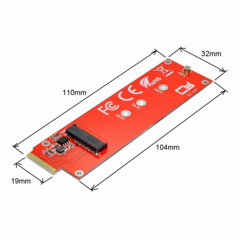 NVMe NGFF M-key 4X Host Adapter to Ruler 1U GEN-Z EDSFF Short SSD E1.S Carrier Adapter SF-037