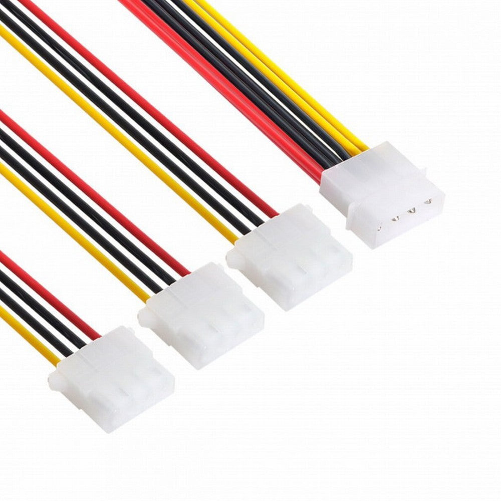 IDE 4 Pin Male to 3 IDE Female Y Type Splitter Power supply Extension Cable 10cm for Hard Disk SA-086