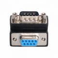 D-Sub RS232 9Pin DB9P Male to Female Up Angled 90 Degree Extension Adapter DB-016-UP