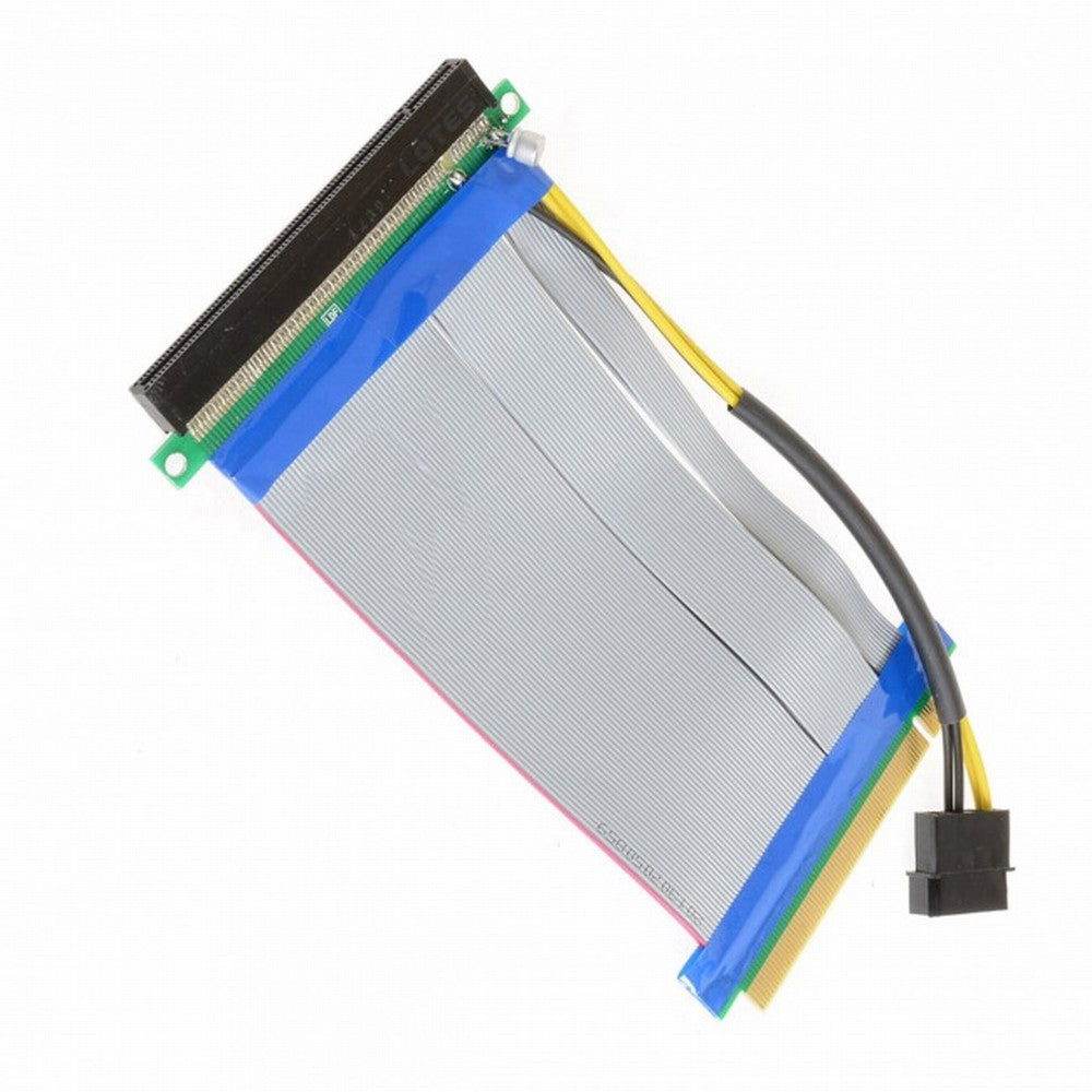 PCI-E Express 16X to 16x Riser Extender Card with Molex IDE Power Ribbon Cable 20cm EP-074