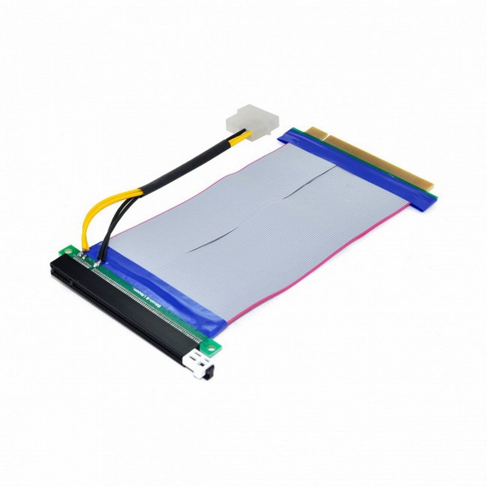 PCI-E Express 16X to 16x Riser Extender Card with Molex IDE Power Ribbon Cable 20cm EP-074