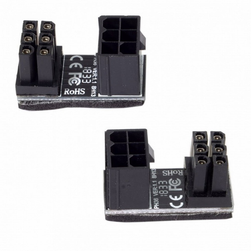 ATX 6Pin Female to 6pin Male 180 Degree Angled Power Adapter for Desktops Graphics Card PW-008