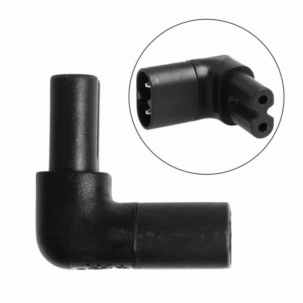 Figure 8 IEC 320 C7 to C8 90 Degree Up Down Angled Right Angle AC Power Adapter Extension PW-038