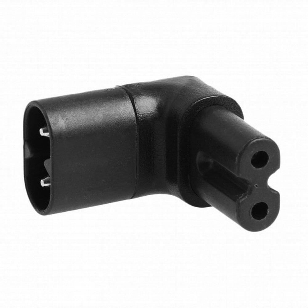 Figure 8 IEC 320 C7 to C8 90 Degree Up Down Angled Right Angle AC Power Adapter Extension PW-038