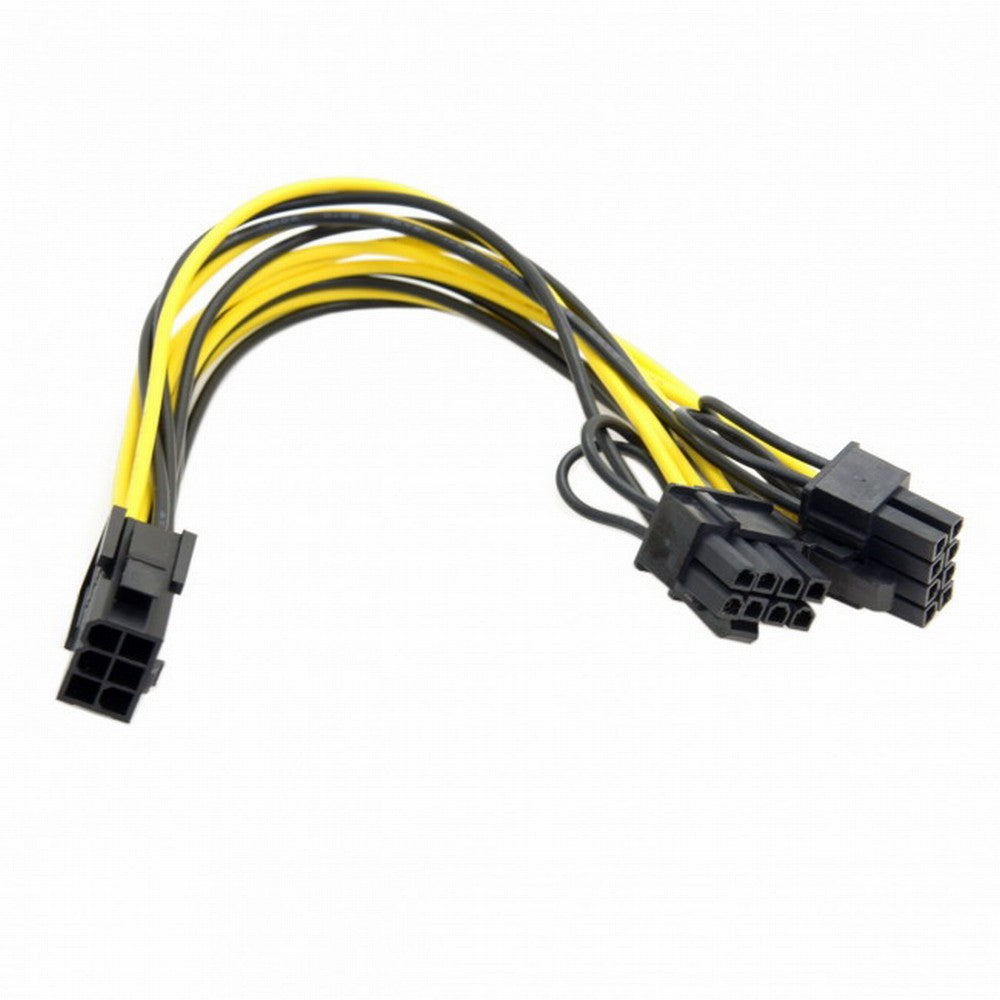 PCI-E PCI Express ATX 6Pin Male to Dual 8Pin 6Pin Female Video Card Extension Splitter Power Cable PW-028