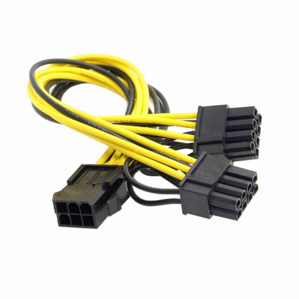 PCI-E PCI Express ATX 6Pin Male to Dual 8Pin 6Pin Female Video Card Extension Splitter Power Cable PW-028
