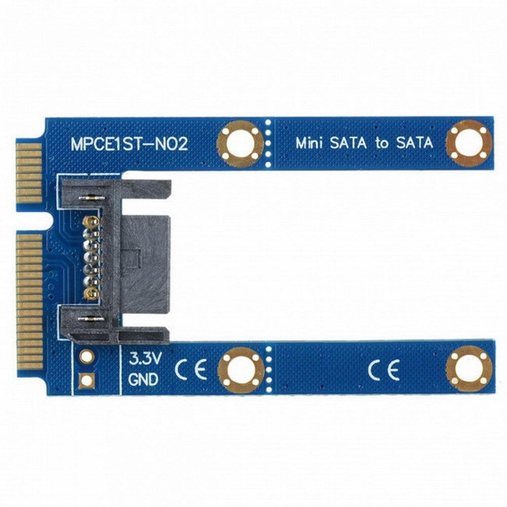 50mm Mini PCI-E mSATA SSD to Flat SATA 7pin Hard Disk Drive PCBA Extension Adapter SA-090