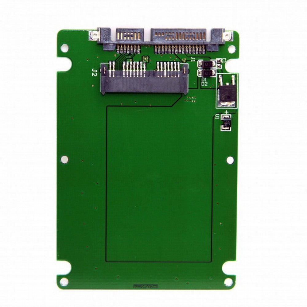 1.8" Micro SATA 16pin SSD to 2.5" SATA 22pin 7+15 hard disk case Enclosure White 7mm height SA-098