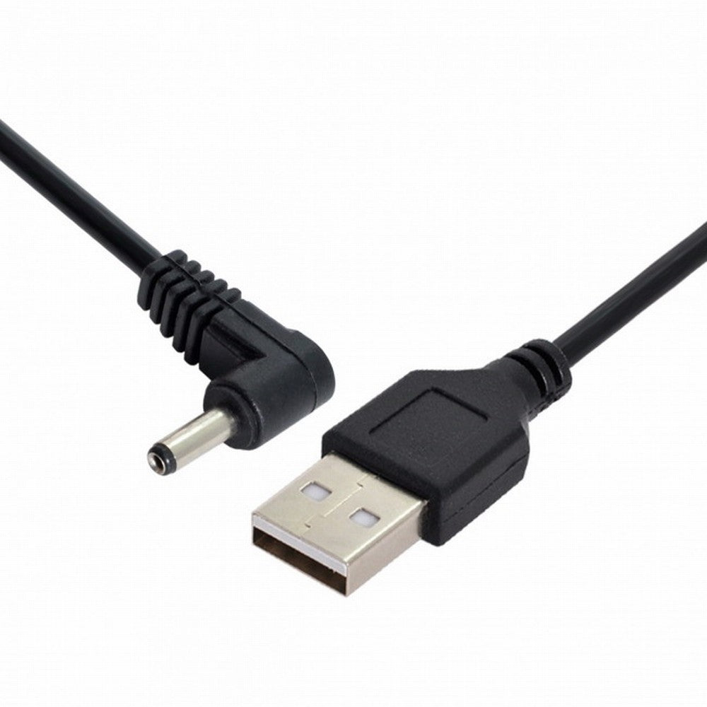 USB 2.0 Male to Right Angled 90 Degree 3.5mm 1.35mm DC power Plug Barrel 5v Cable 100cm U2-111-RI