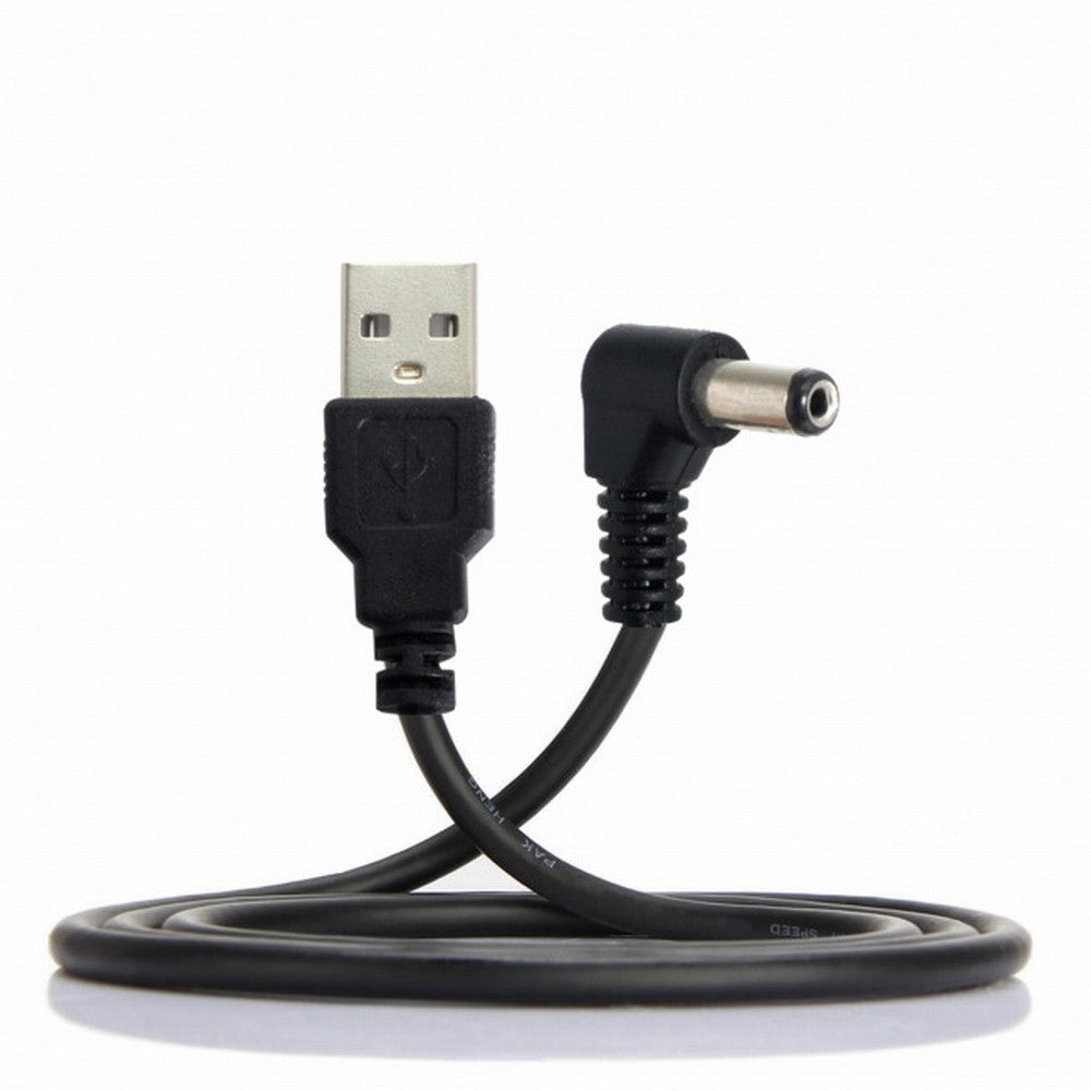 USB 2.0 A Type Male to Right Angled 90 Degree 5.5 x 2.1mm DC 5V Power Plug Barrel Connector Charge Cable U2-184-RI