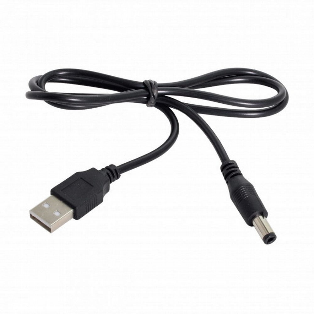 USB 2.0 A Type Male to 5.5 x 2.5mm DC 5V Power Plug Barrel Connector Charge Cable 100cm U2-154-BK