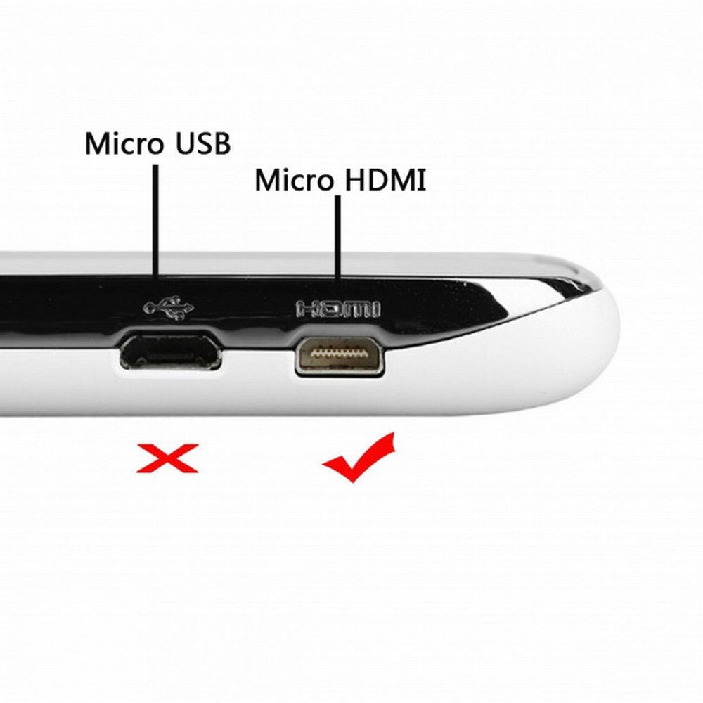 Up Angled 90 Degree Micro HDMI to HDMI Male HDTV Cable for Cell Phone Tablet Camera HD-066-UP