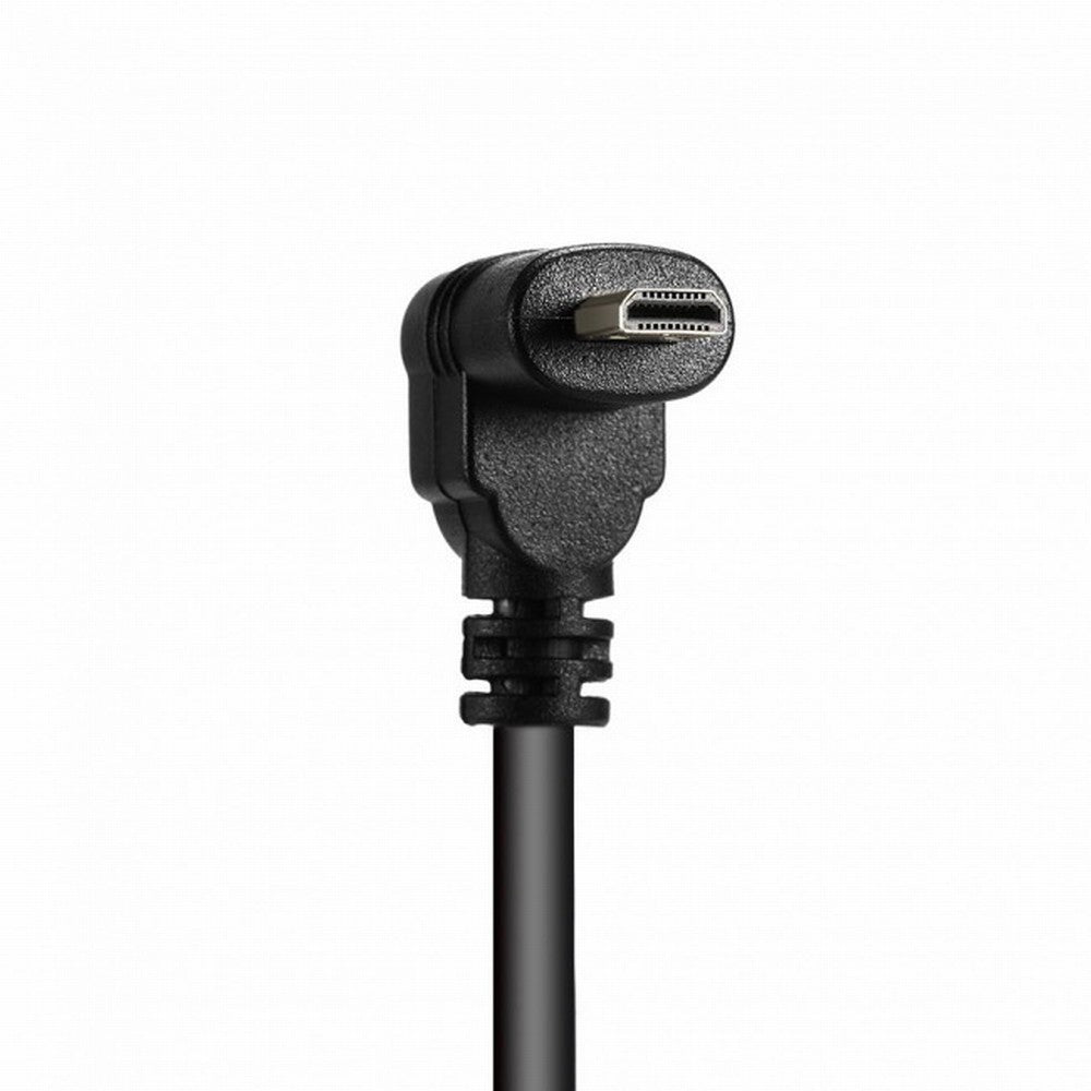 Up Angled 90 Degree Micro HDMI to HDMI Male HDTV Cable for Cell Phone Tablet Camera HD-066-UP