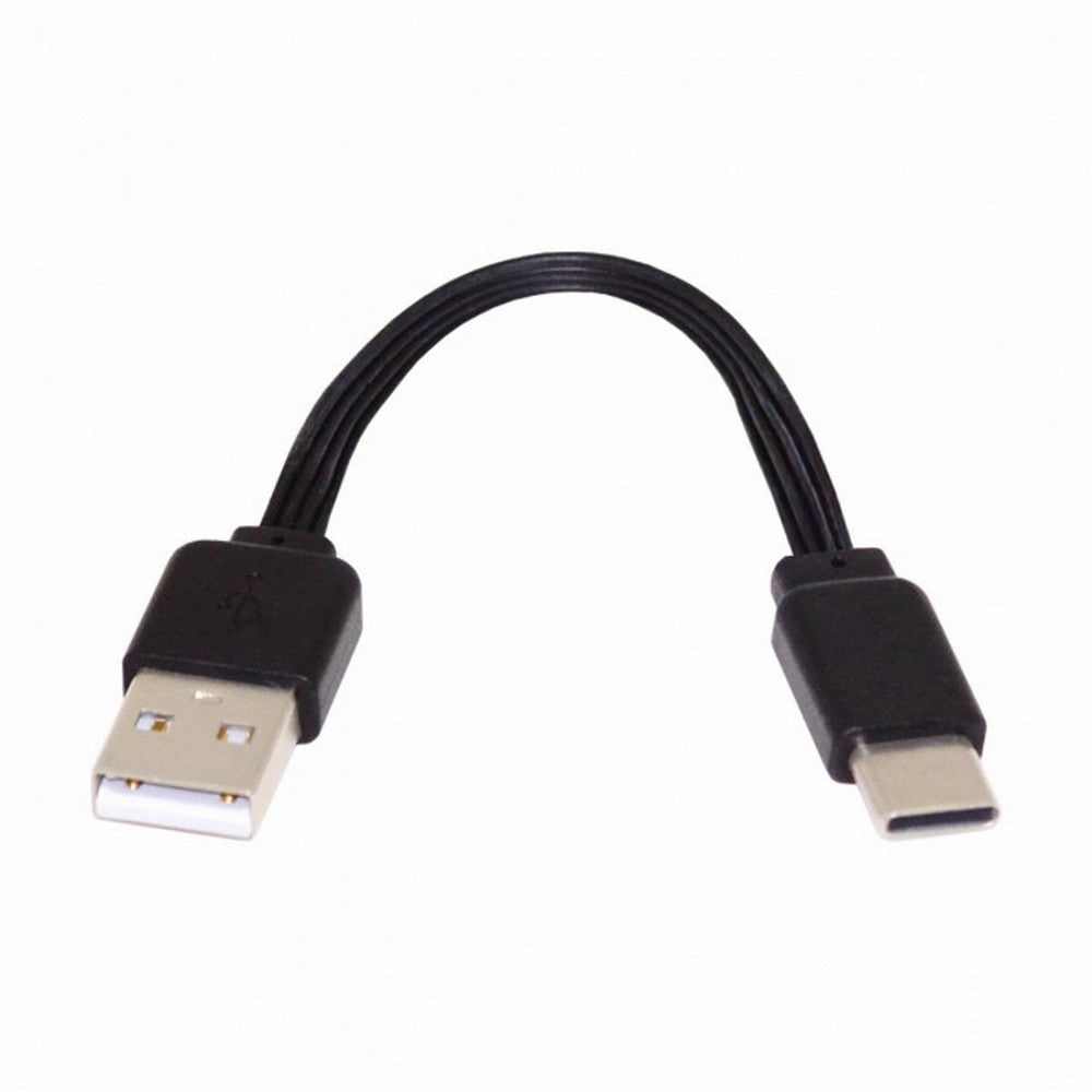 13cm USB 2.0 Type-A Male to USB-C Type-C Male Data Flat Slim FPC Cable for FPV Disk Phone UC-096-BK-0.13M