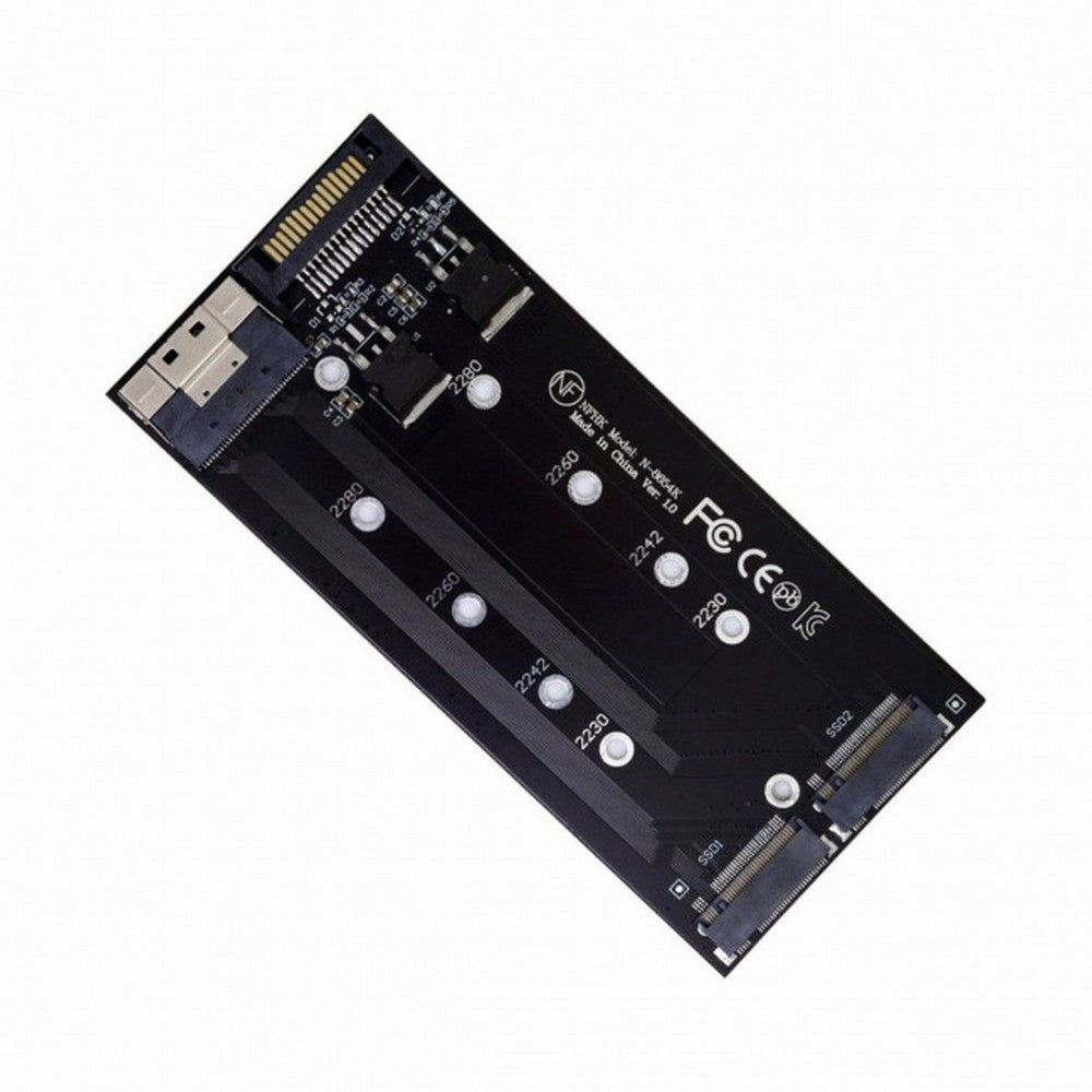 Dual 2X NVME M.2 AHCI to PCIE Express 3.0 4.0 Slimline SFF-8654 8X Raid Card VROC Raid0 Hyper Adapter SA-014