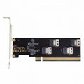 Four Slimline SFF-8654 4X 4 NVME to PCIE Express 3.0 4.0 Raid Card VROC Raid0 Hyper Adapter SA-016-4P