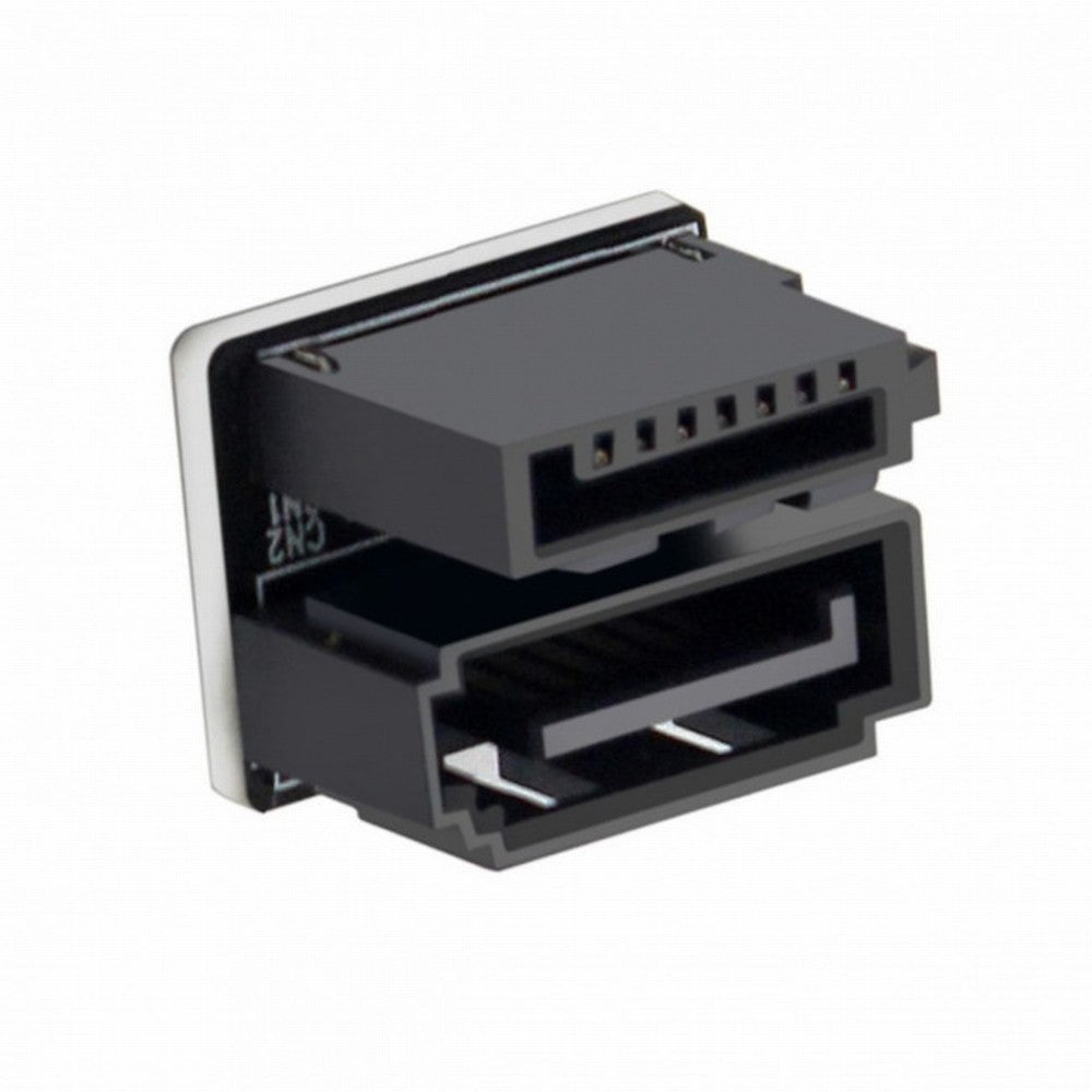 Single SATA 7Pin Female to 7Pin Male 360 Degree Angled Adapter for Desktops SSD HDD Mainboard Motherboard SA-019