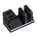 Dual SATA 7Pin Female to 7Pin Male Vertical 90 Degree Angled Adapter Low Profile for Desktops SSD HDD Mainboard Motherboard SA-051