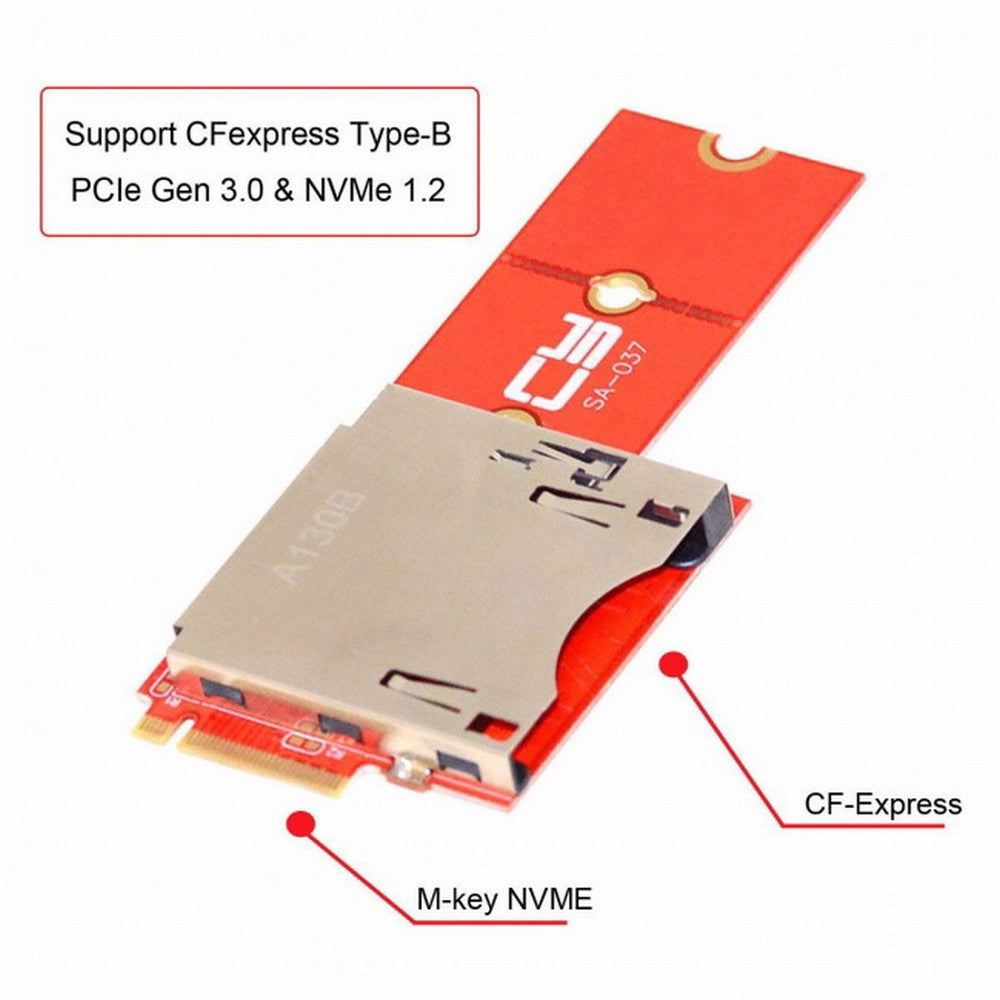 NGFF M.2 NVMe Mainboard to CF Express Extension Adapter M2 M-key for CFE Type-B Support R5 Z6 Z7 Memory Card SA-037