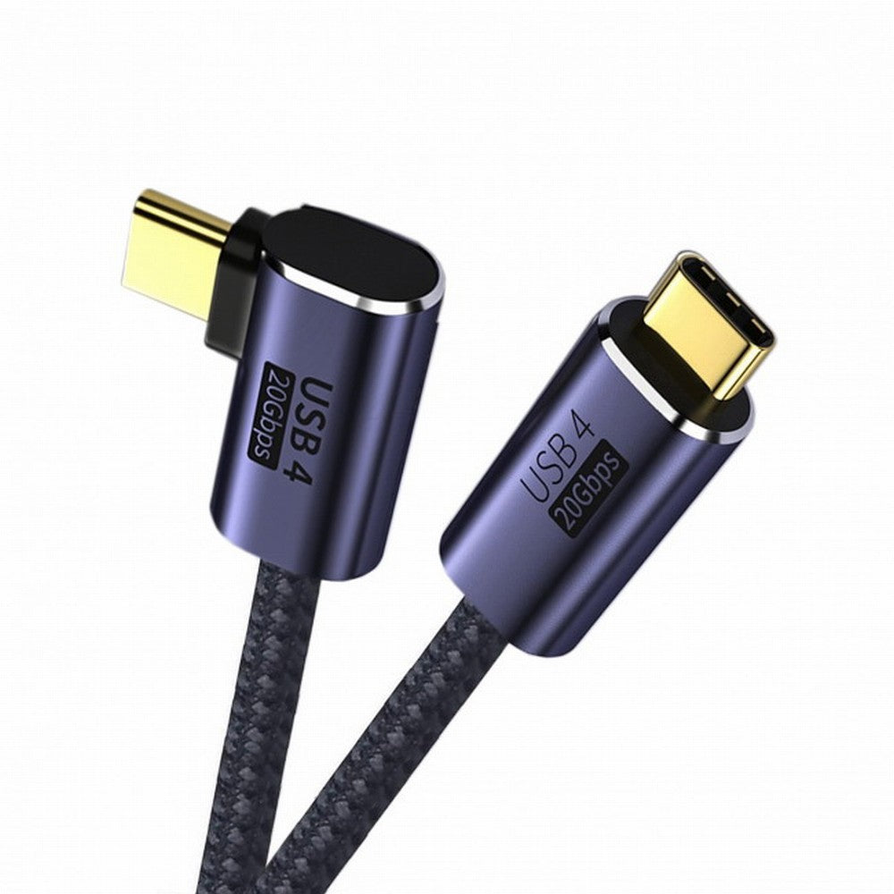 Angled USB4 Cable 20Gbps with 100W Charging and 8K 5K@60Hz USB4.0 Compatible with Thunderbolt3/4 CC-UC-033-RI