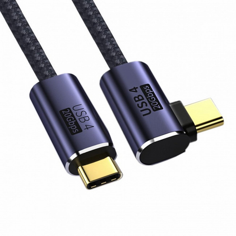 Angled USB4 Cable 20Gbps with 100W Charging and 8K 5K@60Hz USB4.0 Compatible with Thunderbolt3/4 CC-UC-033-RI