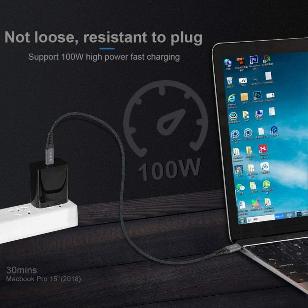 Angled USB4 Cable 20Gbps with 100W Charging and 8K 5K@60Hz USB4.0 Compatible with Thunderbolt3/4 CC-UC-033-RI