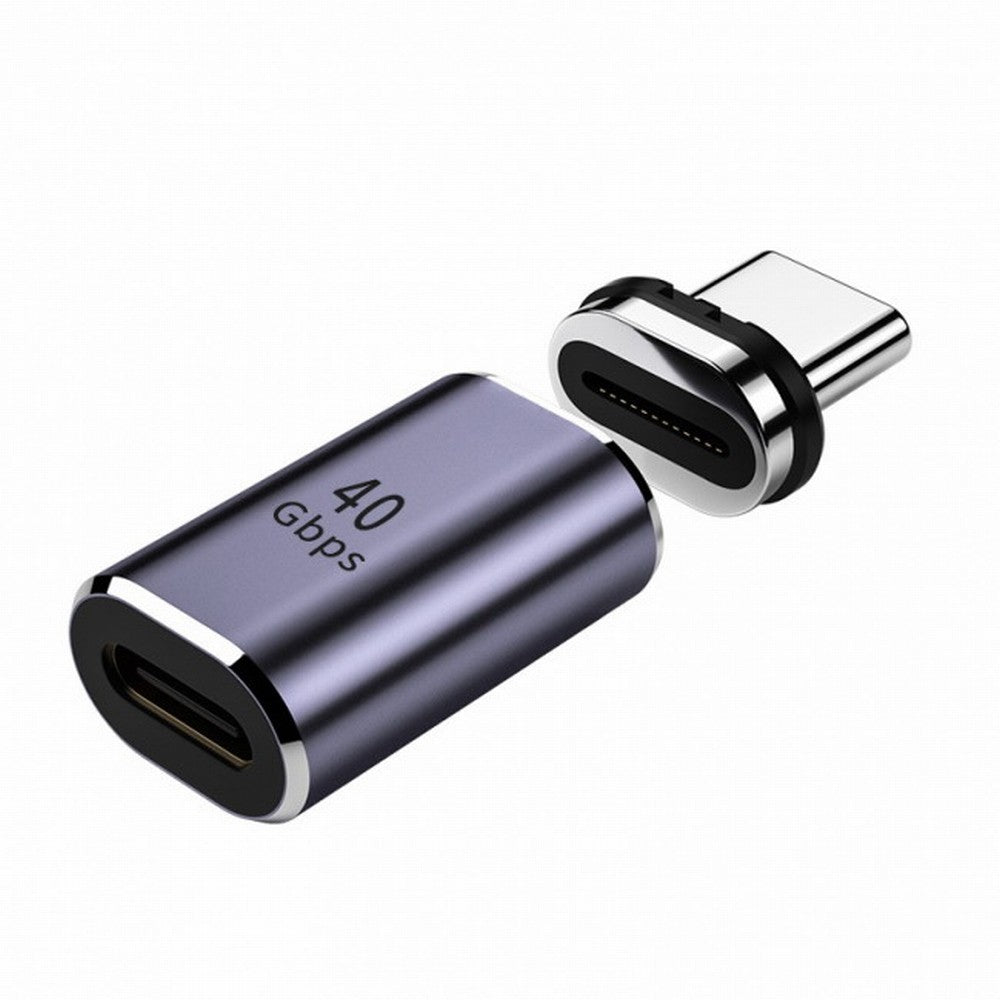 Magnetic Connector 40Gbps USB4 Type C Male to Female Straight Connector 100W Power Data 8K Video Adapter for Laptop Phone UC-028-MF