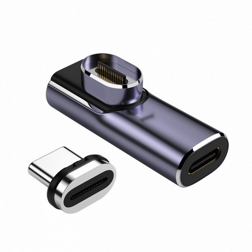 Magnetic Connector 40Gbps USB4 Type C Male to Female Low Profile Right Angled 100W Power Data 8K Video Adapter for Laptop Phone UC-028-LP