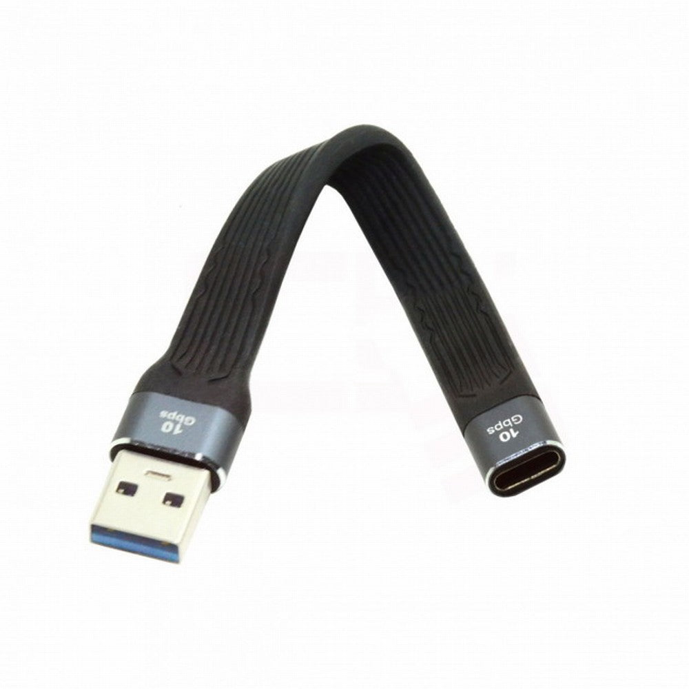 10Gbps USB 3.1 Type C Female to USB3.0 Type A Male Flat Slim FPC Data Cable 13cm for Laptop Phone UC-113-0.13M