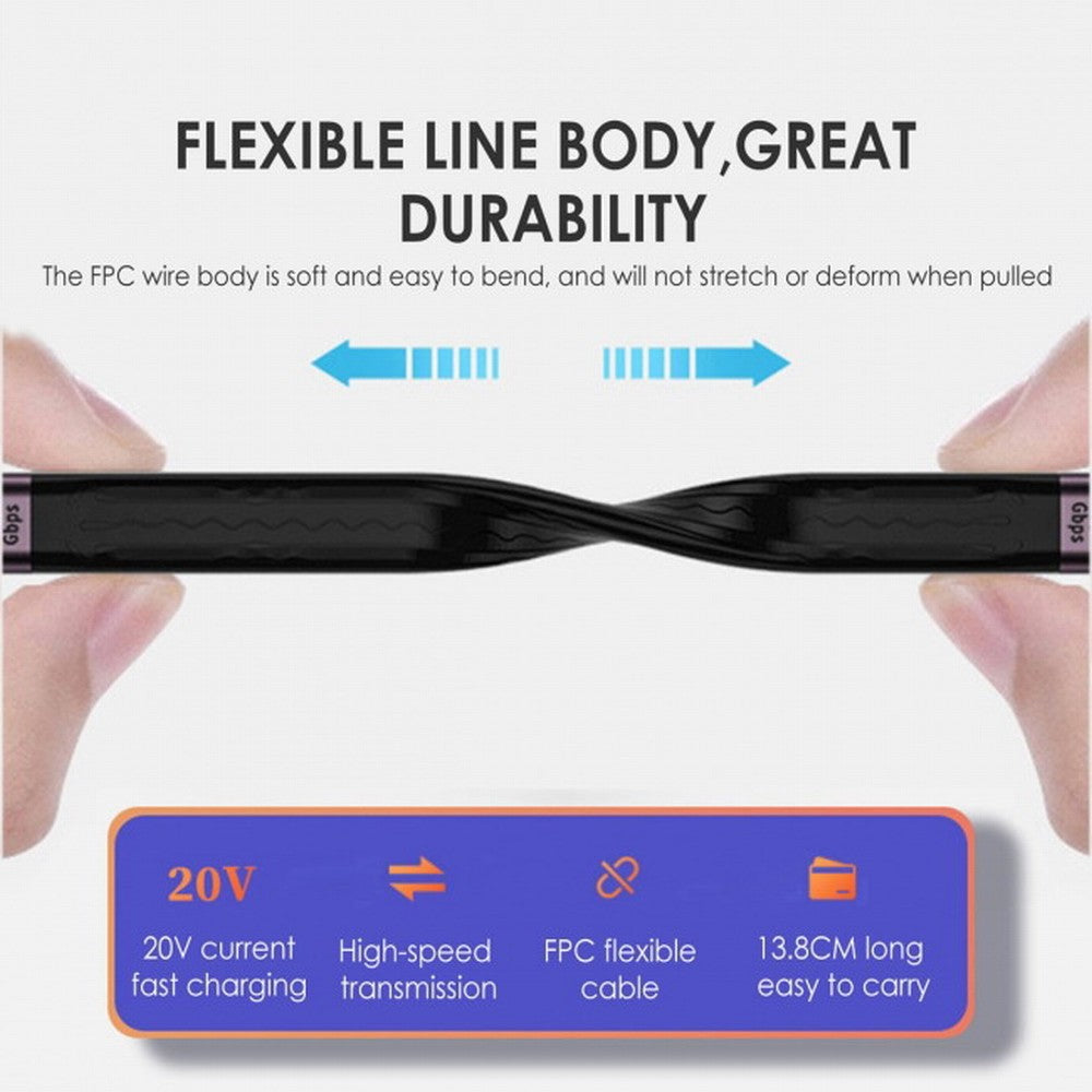 10Gbps USB 3.1 Type A Male to USB3.0 Type A Male Extension Flat Slim FPC Data Cable 13cm for Laptop Desktop U3-001-0.13M