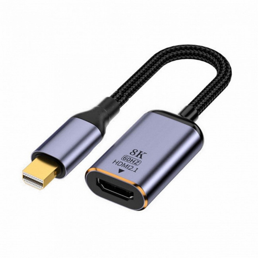 Mini DisplayPort 1.4 Source to HDMI 2.0 Display 8K 60hz UHD 4K MINI-DP to HDMI Female Monitor Adapter Cable DP-056-MDP