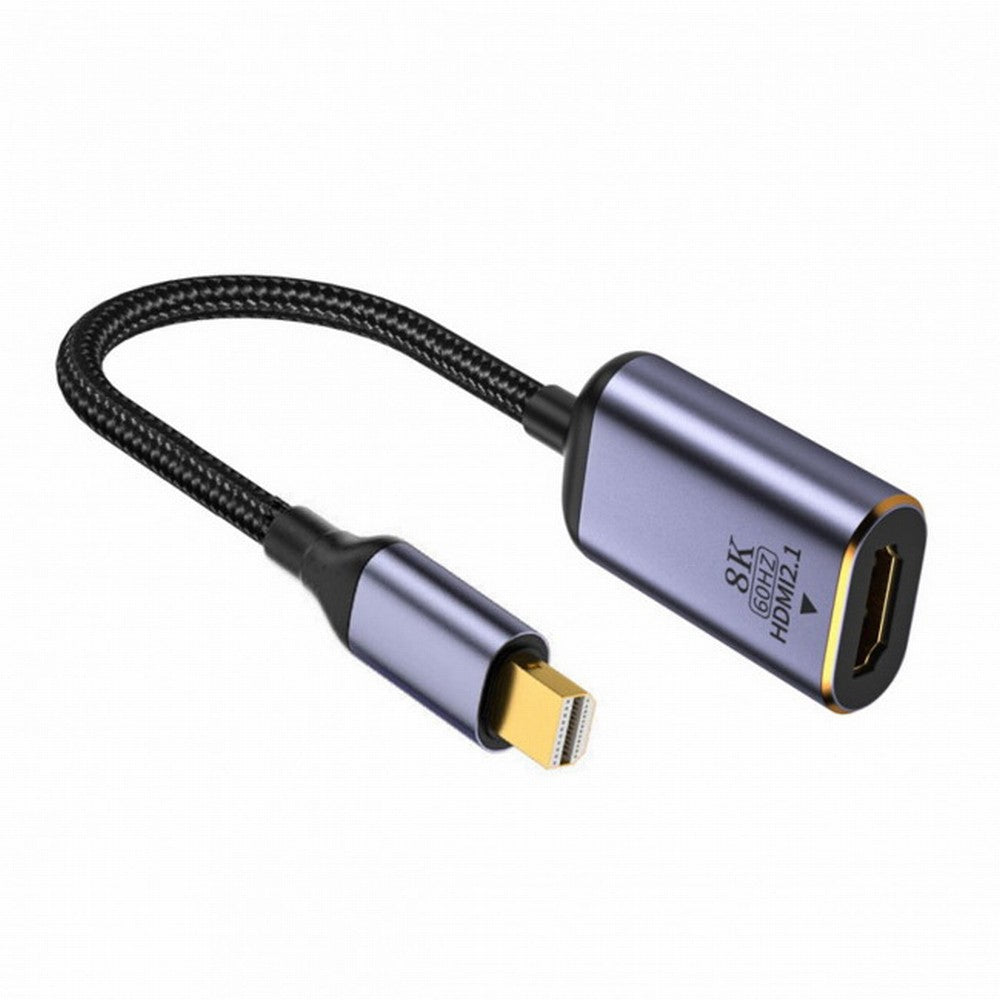 Mini DisplayPort 1.4 Source to HDMI 2.0 Display 8K 60hz UHD 4K MINI-DP to HDMI Female Monitor Adapter Cable DP-056-MDP