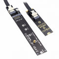 NGFF M-Key NVME Male to Female Extension Cable 40cm with SFF-8654 Connector for Mainboard SSD 2280/22110 SA-040+SF-100