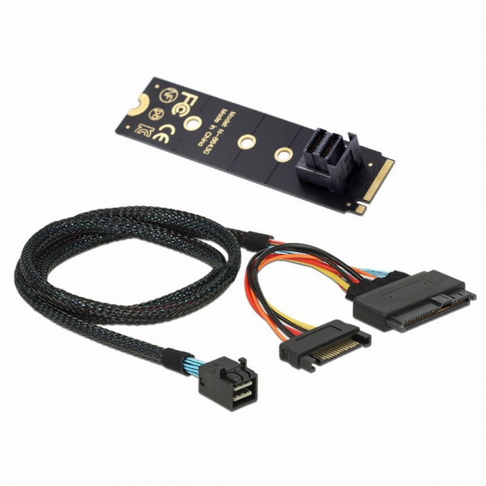22X80mm 2280 M.2 SFF-8643 Card and U.2 U2 SFF-8639 NVME PCIe SSD Cable PCI-E 3.0 4.0 for Mainboard SSD SF-093+SF-094-BK