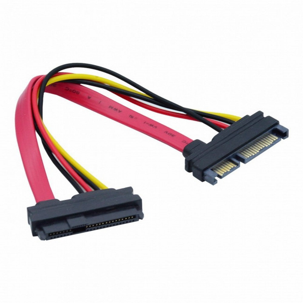 SFF-8482 SAS 29 Pin to SATA 22Pin Hard Disk Drive Raid Extension Cable with 15 Pin SATA Power Port SF-008