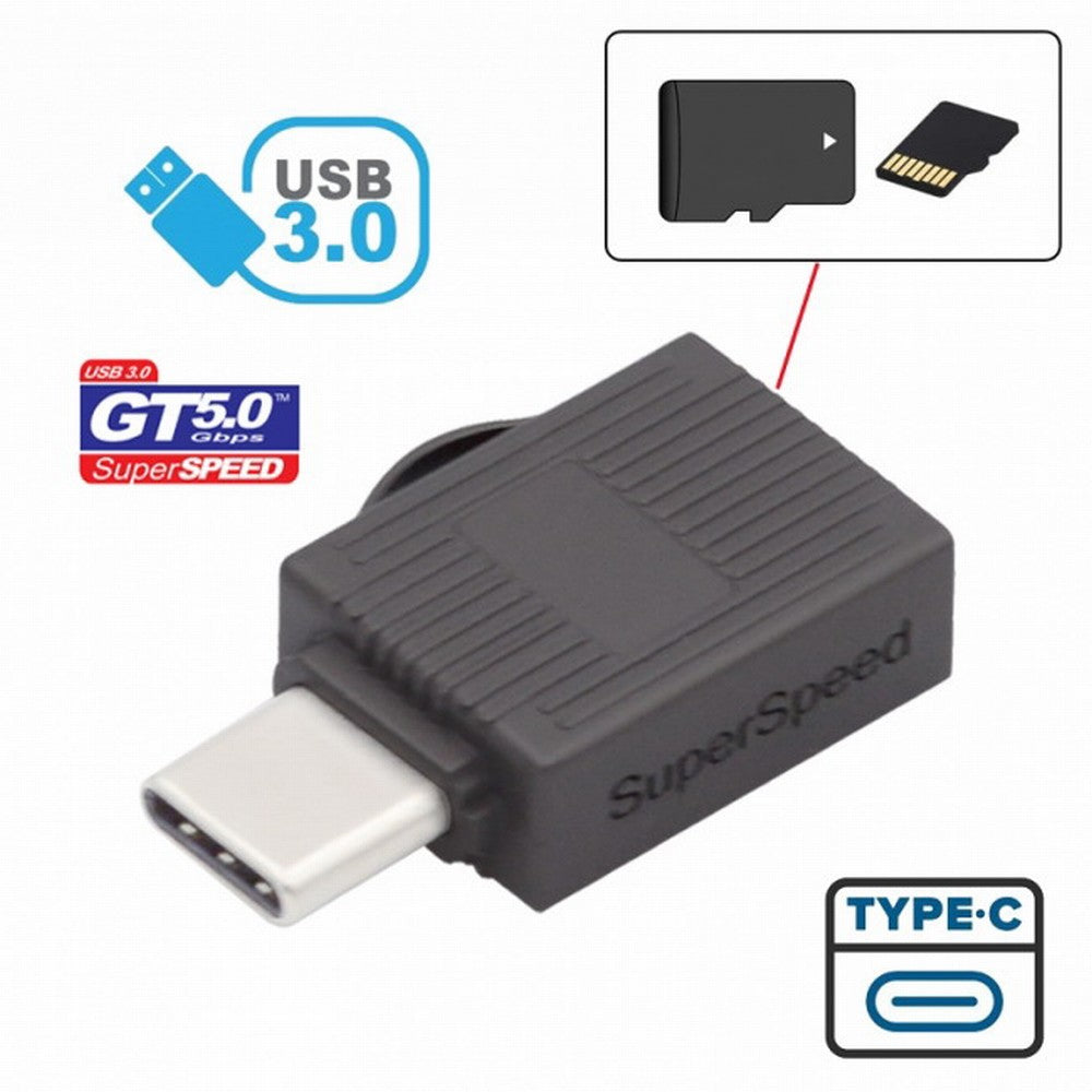 5Gbps USB 3.0 Type C USB-C to Micro SD SDXC TF Card Reader Adapter for Laptop Tablet Phone UC-137