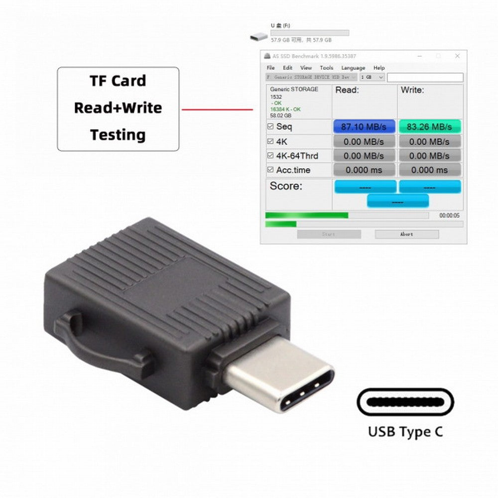 5Gbps USB 3.0 Type C USB-C to Micro SD SDXC TF Card Reader Adapter for Laptop Tablet Phone UC-137