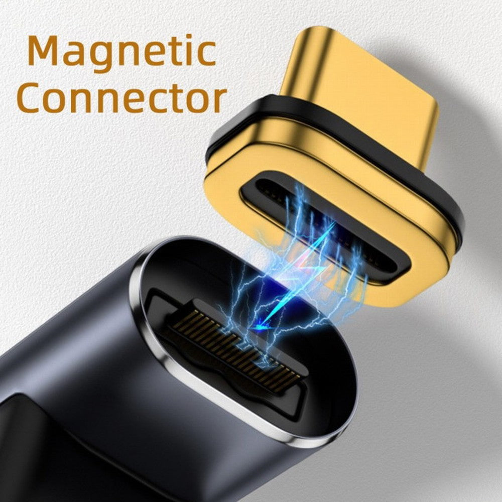 Magnetic Connector 10Gbps Type C Male to USB3.0 Female 90 Degree Low Profile Angled OTG Data Adapter for Laptop Phone UC-028-AFL