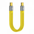 Yellow Type-C USB-C Male to Male USB4 40Gbps 100W 8K Flat Slim FPC Data Cable for Laptop Phone 13cm UC-002-0.13Y