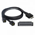 OCuLink PCIe PCI-Express SFF-8611 8x 8-Lane to Dual SFF-8643 HD 4x SSD Data Active Cable 50cm SF-051