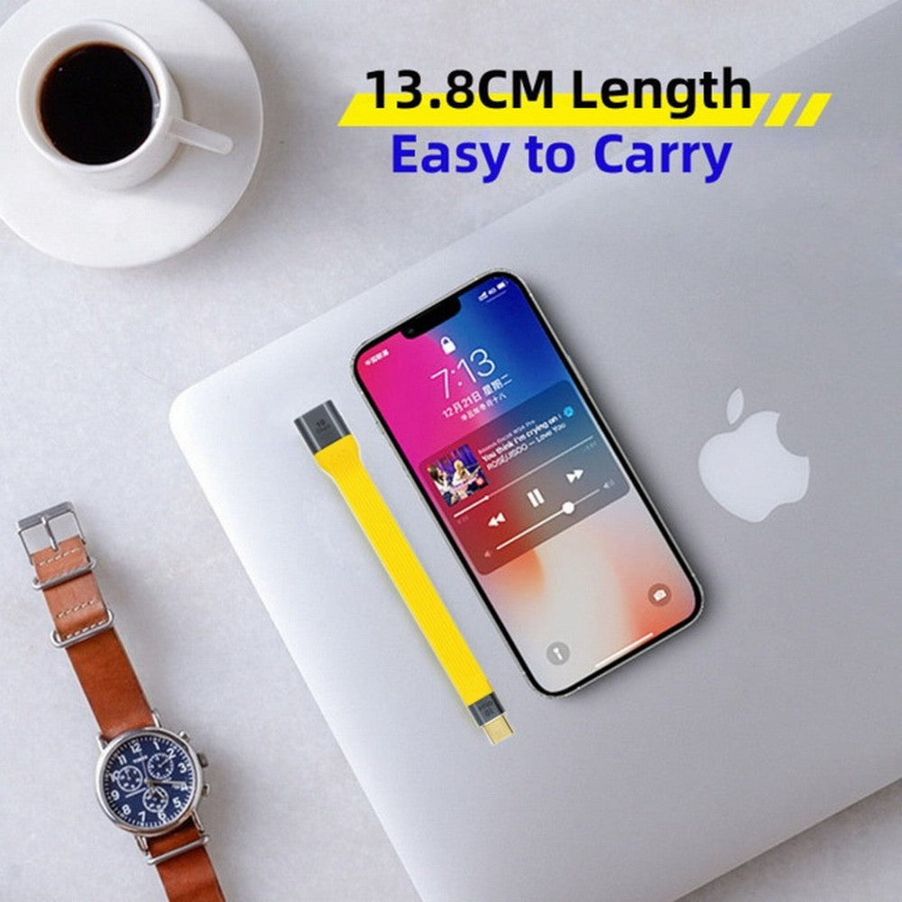 Yellow USB 3.1 Type C Male Host to USB3.0 Type A Female OTG Flat Slim FPC Data Cable for Laptop Phone UC-063-0.13Y