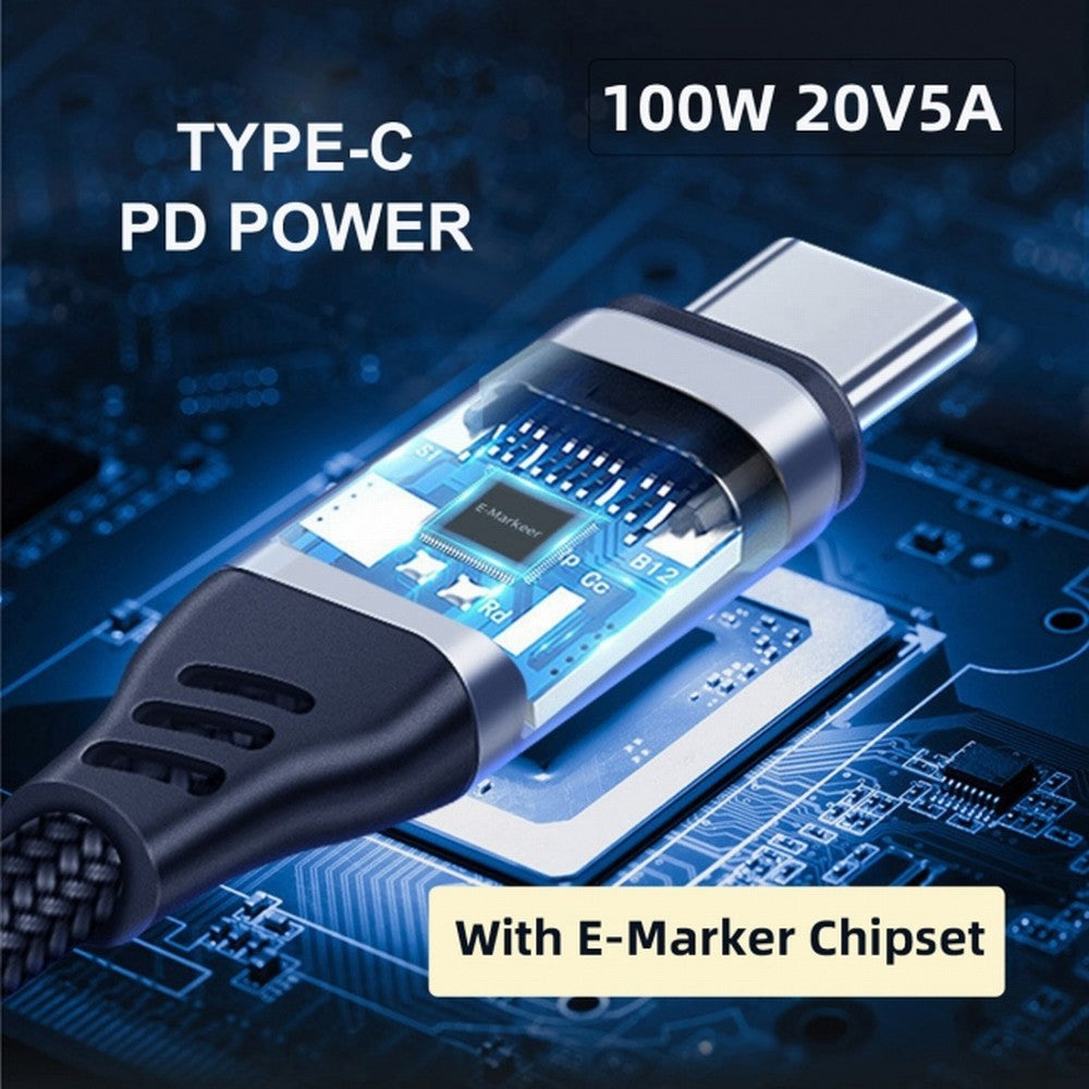 Magnetic Connector USB4 Cable 20Gbps Left Right Angled 90 Degree with 100W Charging and 8K@60Hz 5K@60Hz USB4.0 UC-034-RI-2.0M