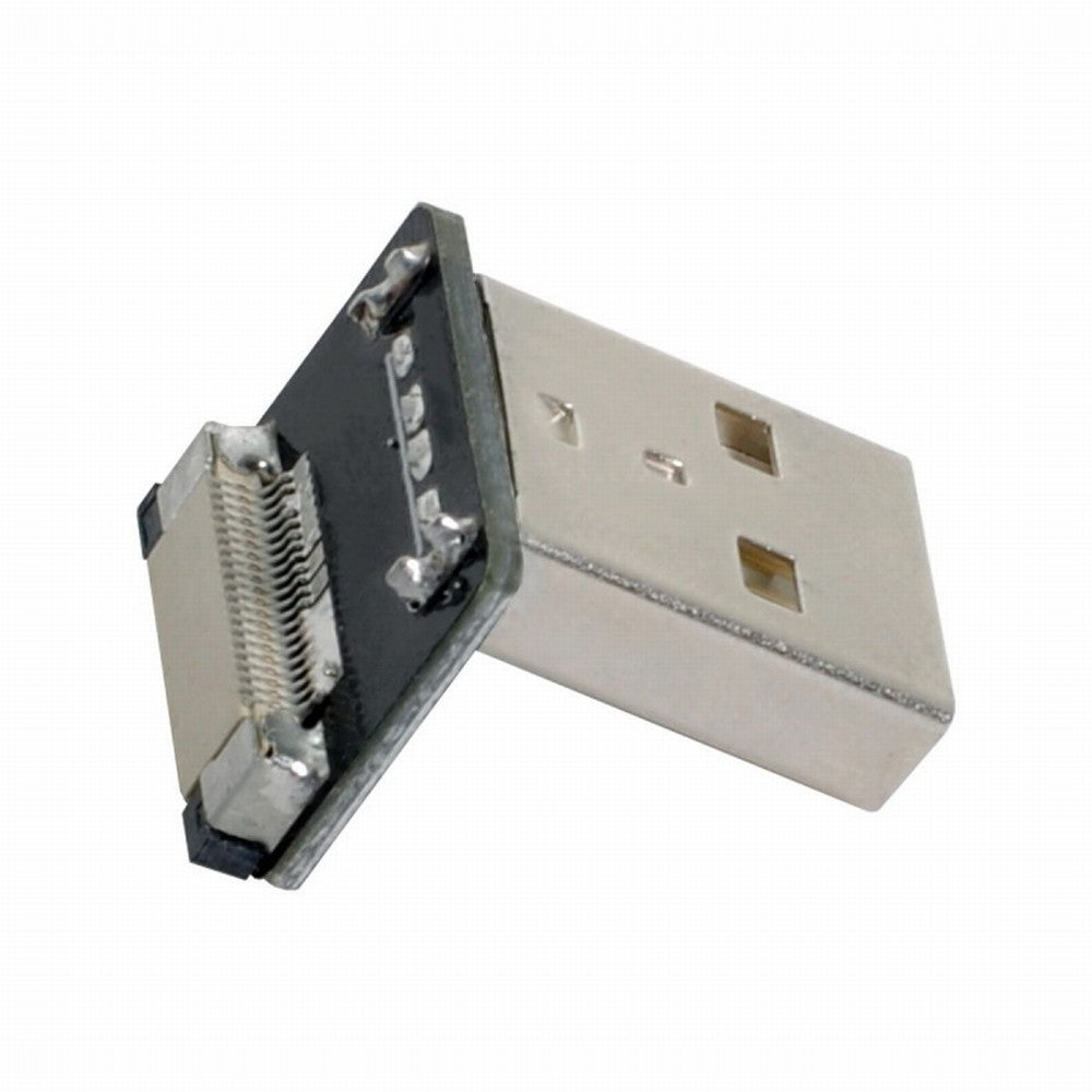 CYFPVUSB USB2.0 Male 90 Degree Down Angled Type-A Connector Socket for FPV HDTV Multicopter Aerial Photography CN-011-DN