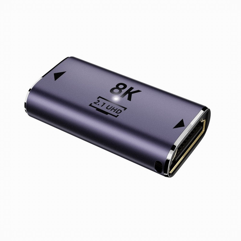 HDMI Female to HDMI 2.1 Female UHD Extension Gold Converter Adapter Support 8K 60hz HDTV HD-008-8K