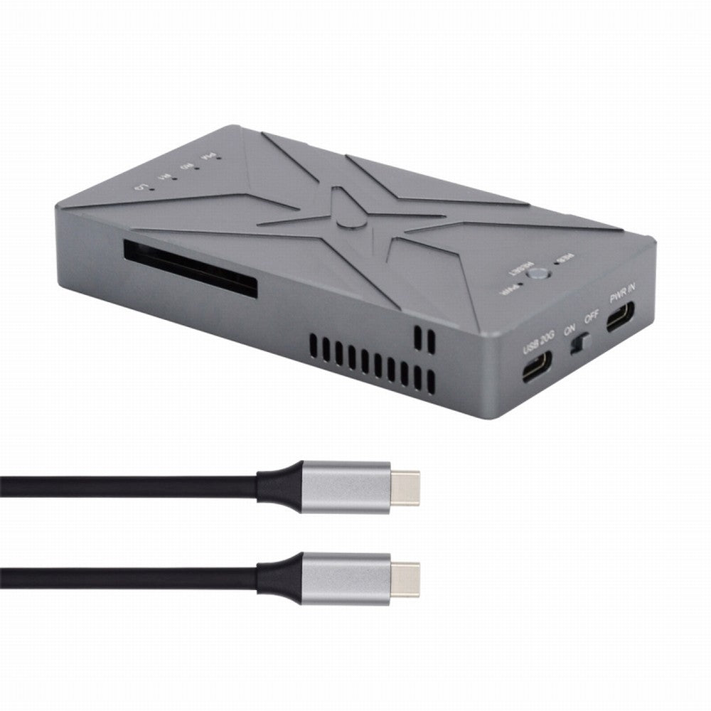 Dual NVME M.2 NGFF M-Key to USB-C Type-C Raid0 Raid1 JBOD Big Enclosure 20Gbps with Fan Raid0 Hyper Adapter UC-031