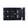 Dual NGFF B+M-Key M.2 SSD Card JBOD Raid0 Span Bridge to USB3.0 Type-C USB-C 2.5inch SATA Combo Enclosure SA-031+UC-079-WH