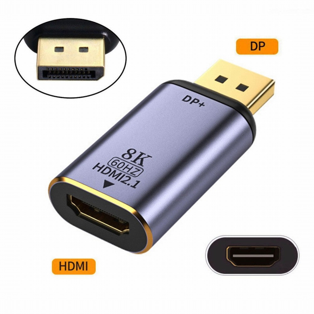 DisplayPort 1.4 Source to HDMI 2.0 Display 8K 60hz UHD 4K DP to HDMI Male Monitor Adapter Connector DP-055-DPF
